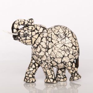 Mosaic Ostrich Eggshell Animals